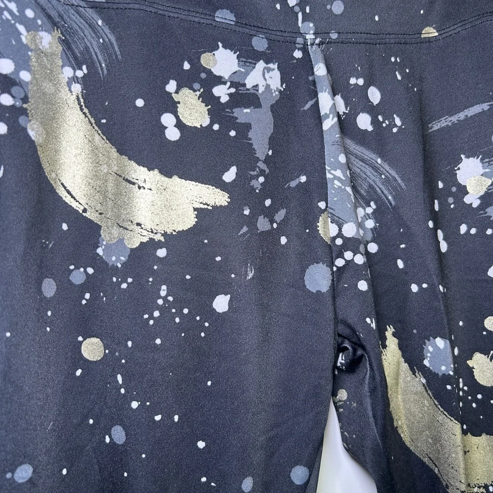 Justice Black and Gold Patterned Leggings